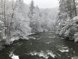 toccoa river from swinging bridge